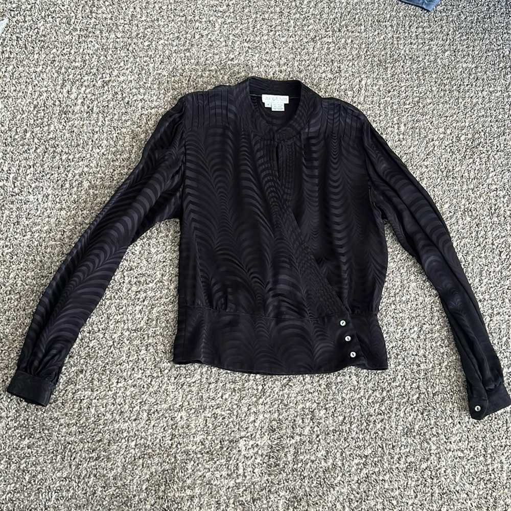 Vintage Argenti Wrap Blouse, Size 4
